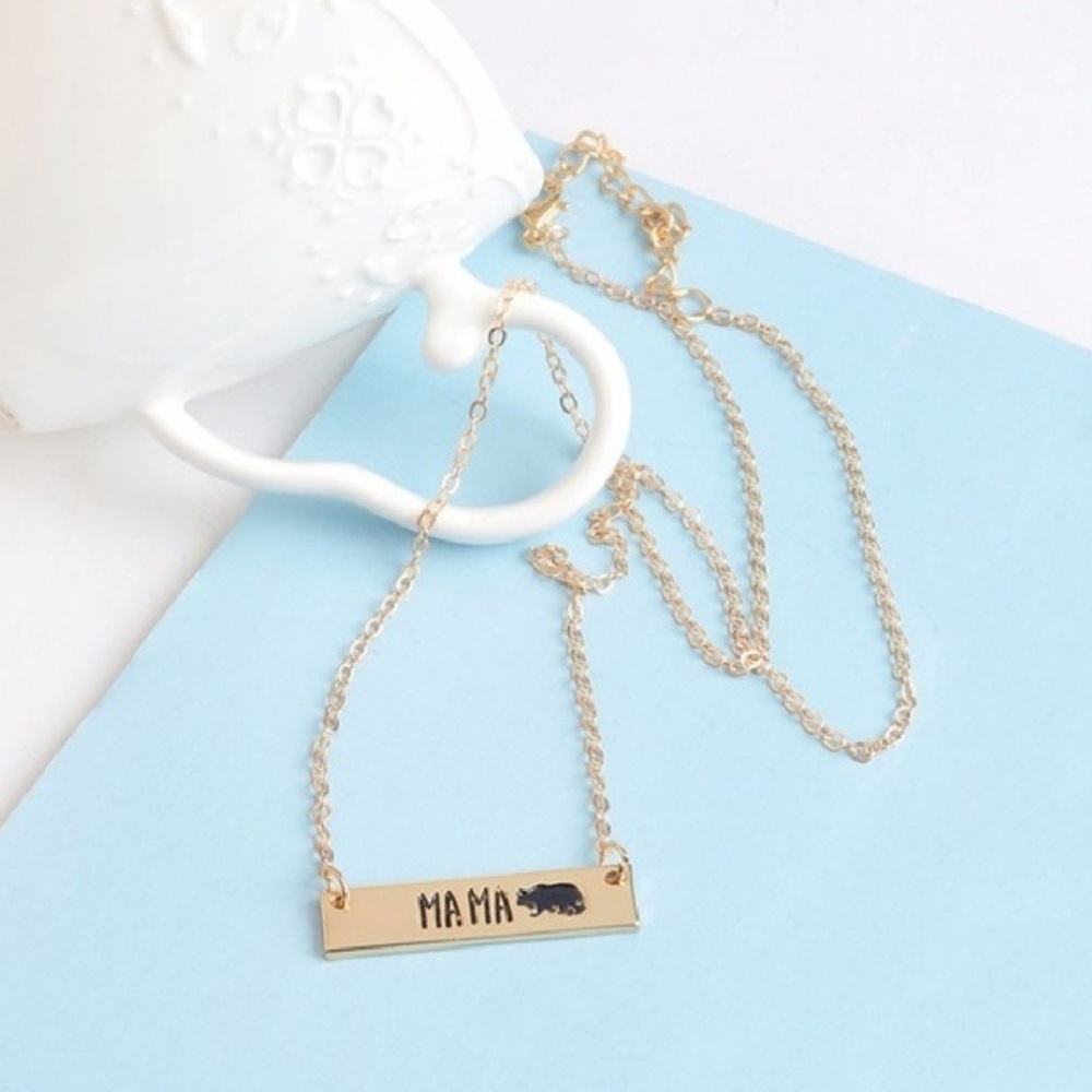 Mama Bear Necklace - Gold - Picture 1 of 3